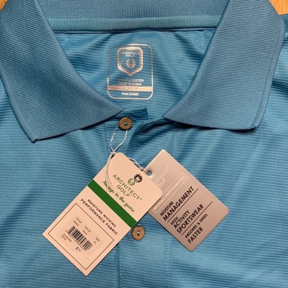Mens Architect golf shirt size XL NWT - Picture 3 of 5